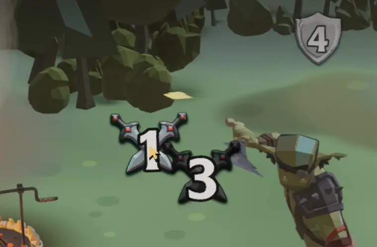 Clicking the 3 makes the 1 and the 3 swap places
